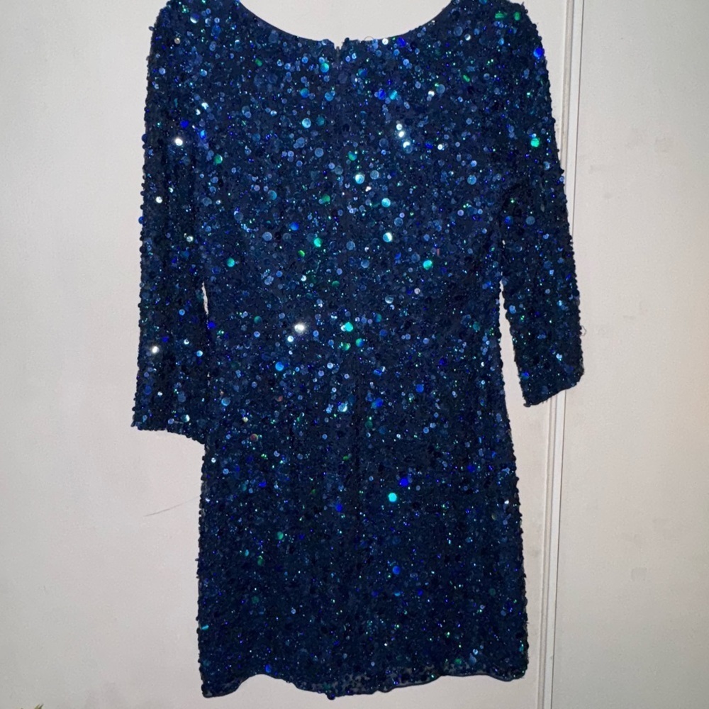 Sean Collection Sapphire Sequin Dress - Picture 3 of 5